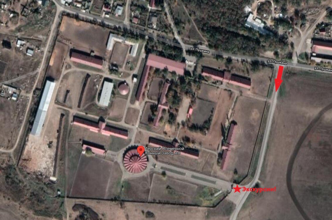 Карта - Терский конный завод